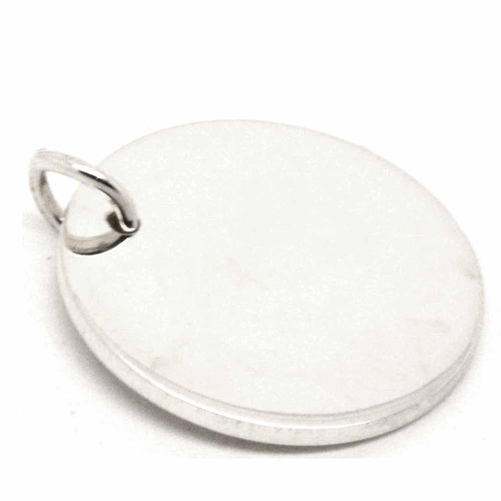 Stock - Silver Large Disc Tag Charm