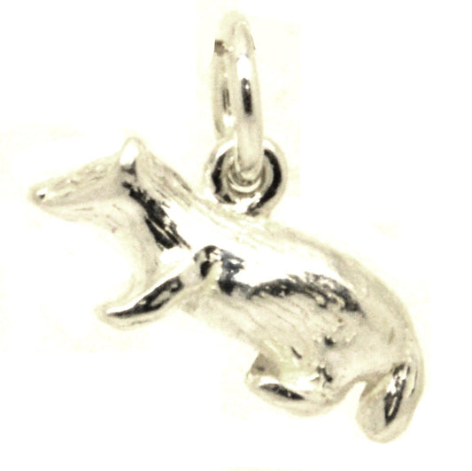 Silver Badger Charm