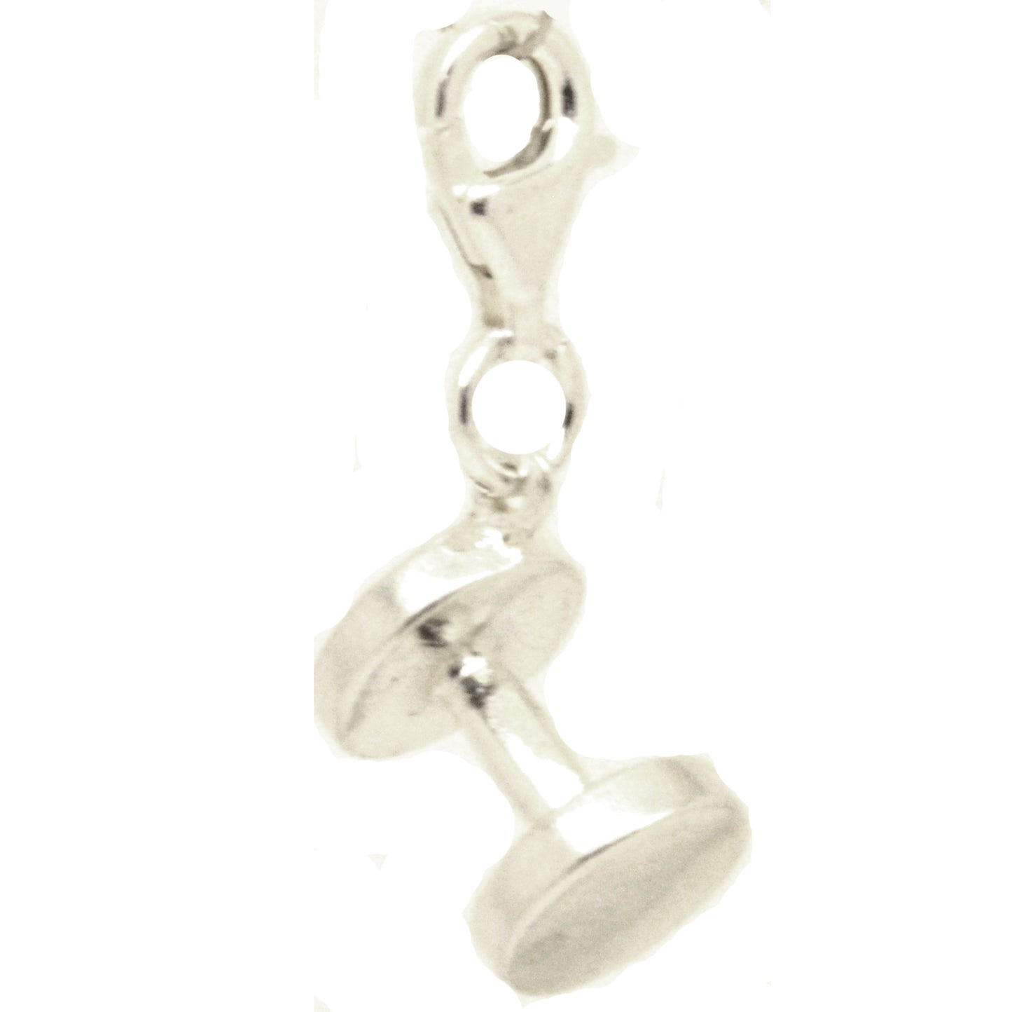 Silver Dumbbell or Weight Charm
