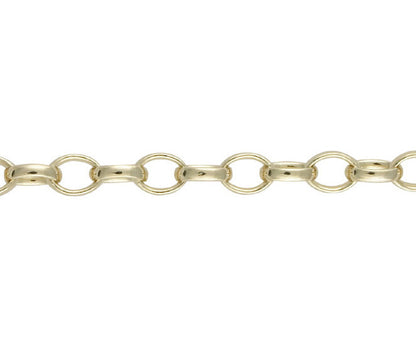 Gold Large Oval Belcher Charm Bracelet