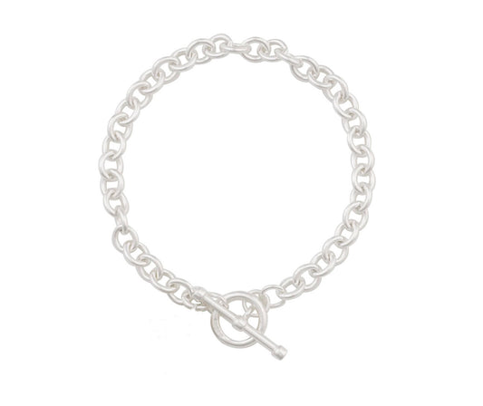 Silver Trace bracelet with tog and ring