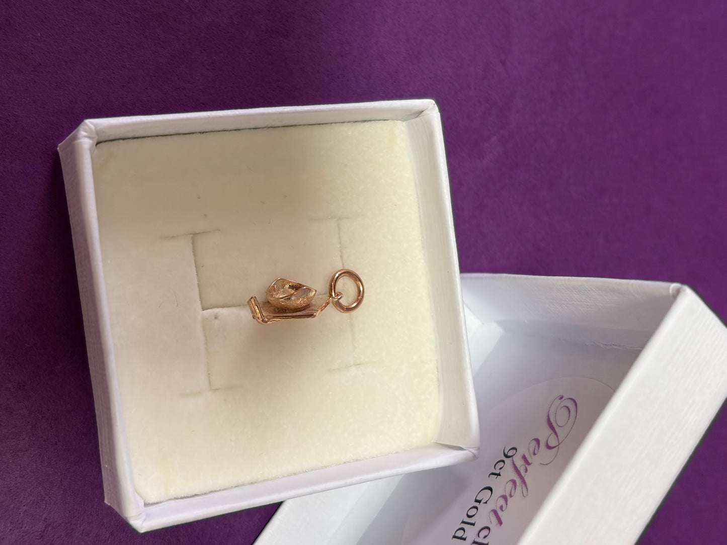 Sale Small Graduation Cap or Mortarboard Charm 9ct Rose Gold