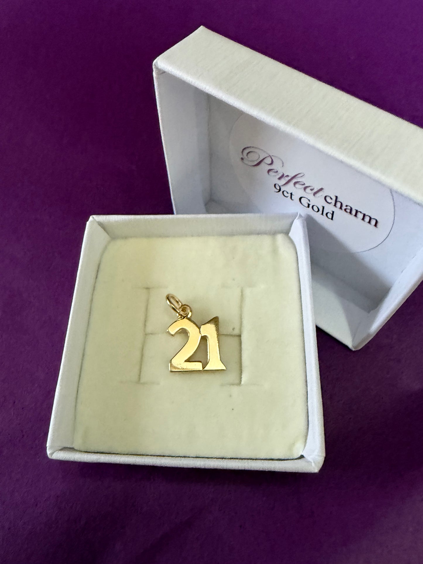 Sale Number 21 Plain Charm 9ct Yellow Gold