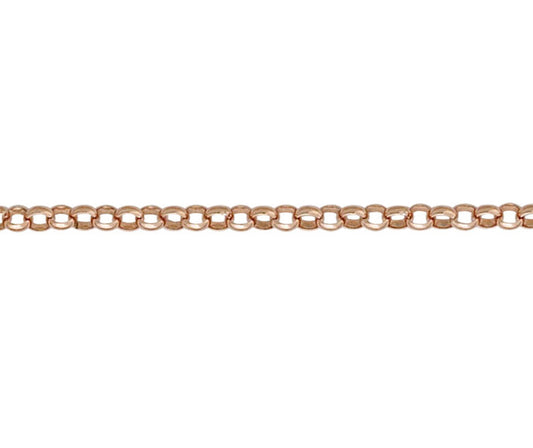 9ct Rose Gold Round Belcher Necklace