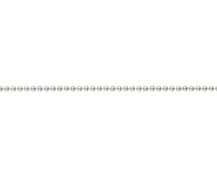 Sterling silver fine bead necklace
