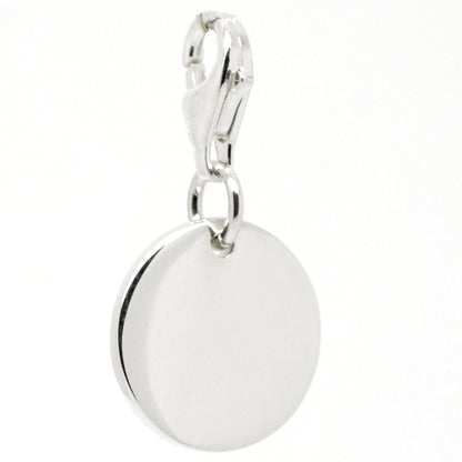 Silver Disc Tag Charm
