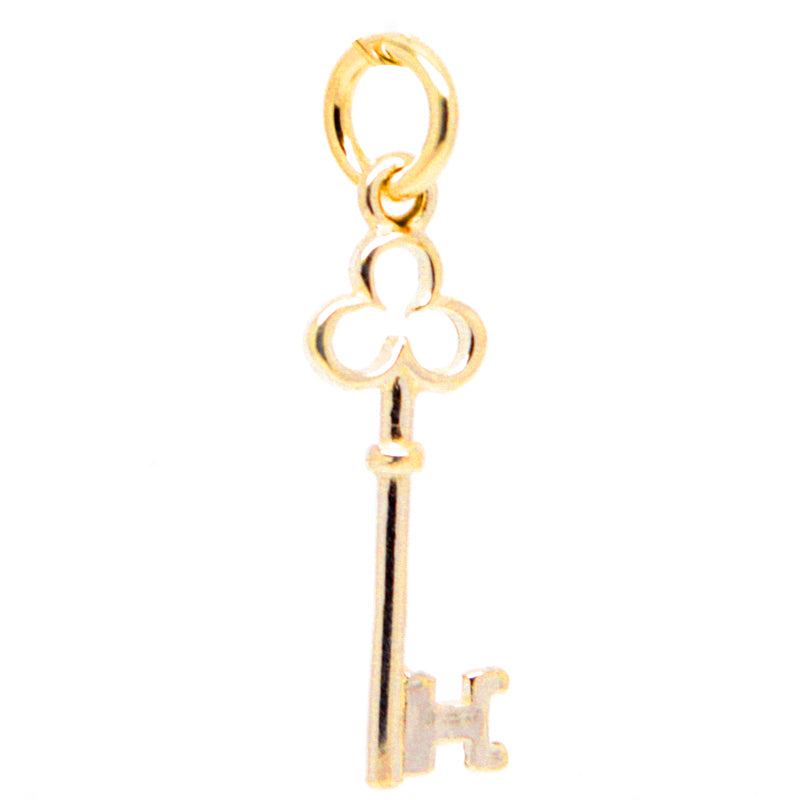 Gold Small Key Charm