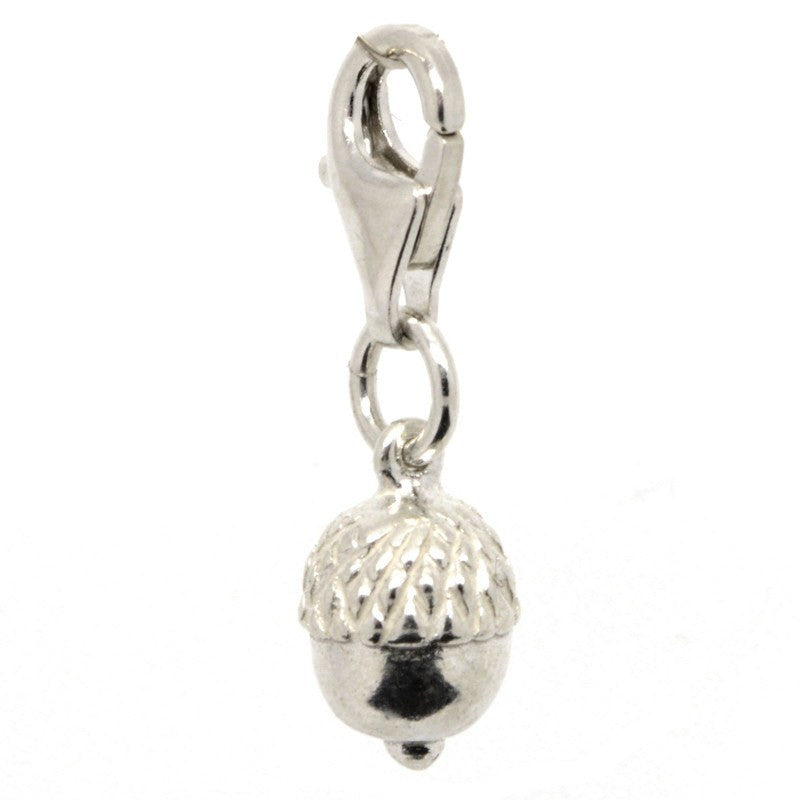 Silver sales acorn charm