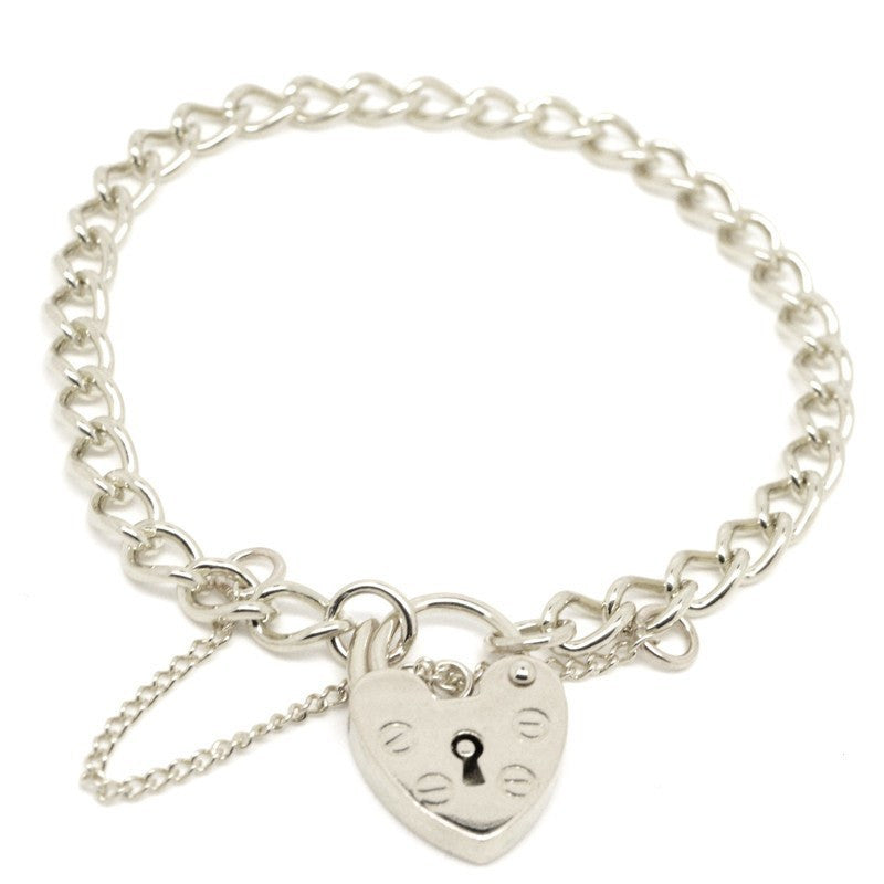 Child's curb charm bracelet with padlock - Perfectcharm - 1