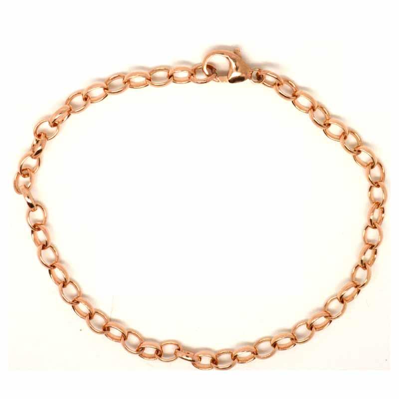 Charm Bracelet - Gold Oval Belcher Charm Bracelet