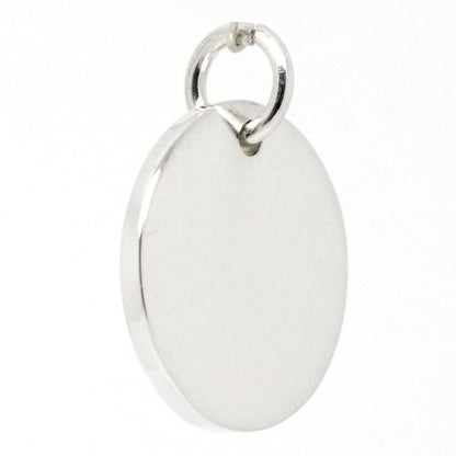 Silver Disc Tag Charm - Perfectcharm - 1
