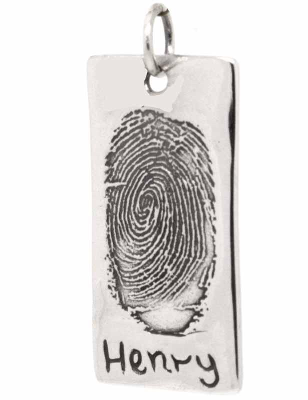 Charm - Dog Tag Pendant Or Key Fob From Ink Print
