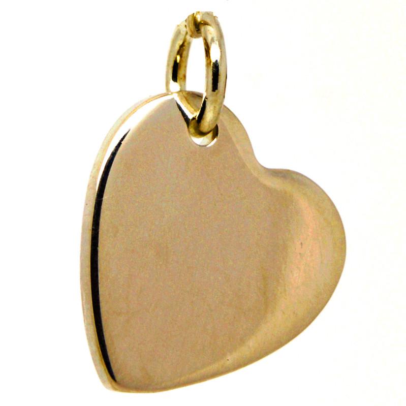 Charm - Engraved Silver Heart Tag Charm