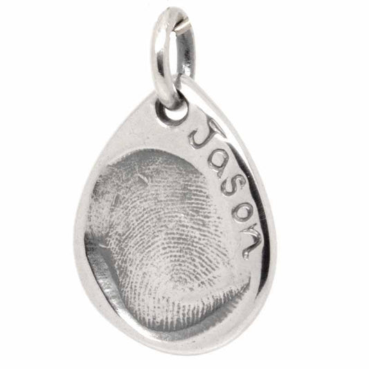 Charm - Fingerprint Large Teardrop Charm