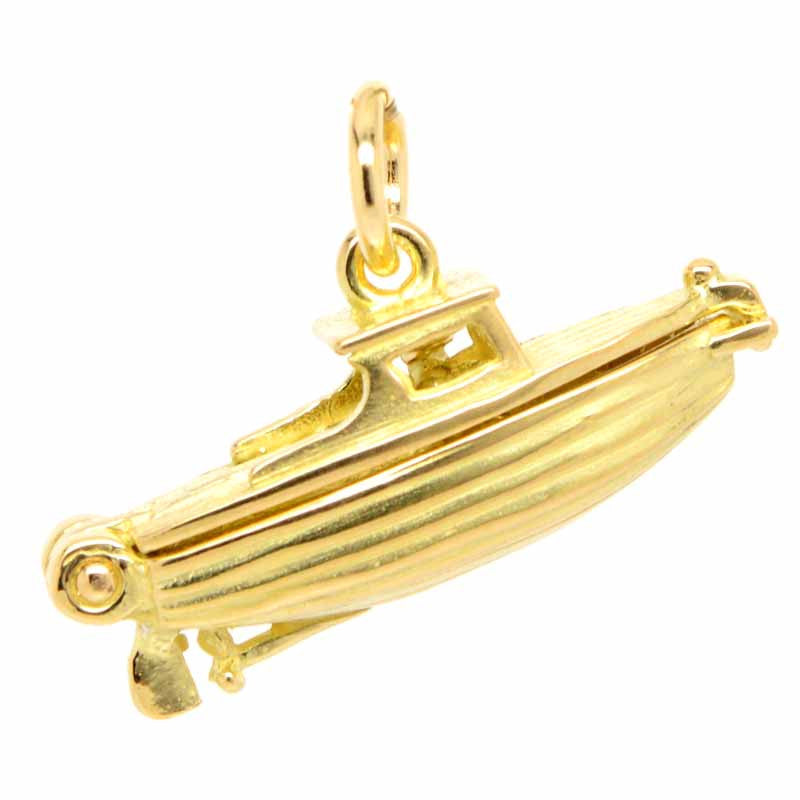 Gold Cabin Cruiser Boat Charm - Perfectcharm - 2