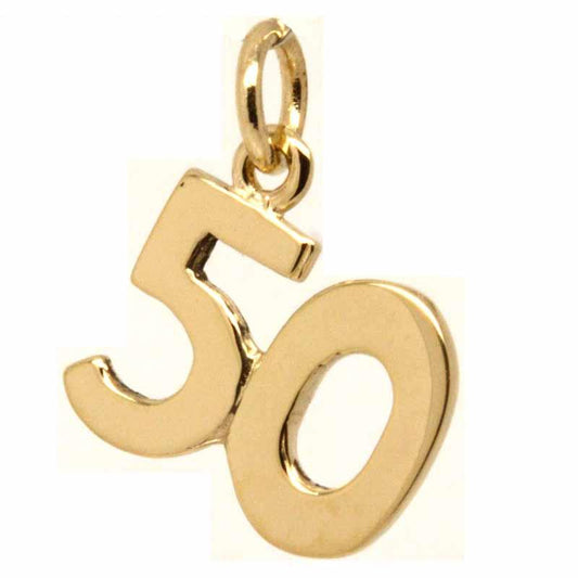 Charm - Gold Fifty Charm 50