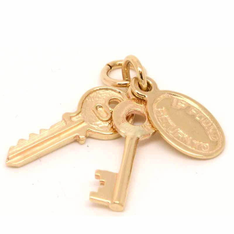 Charm - Gold House Keys Charm