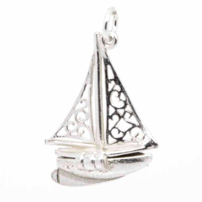 Gold Opening Sailing Boat Yacht Charm - Perfectcharm - 2