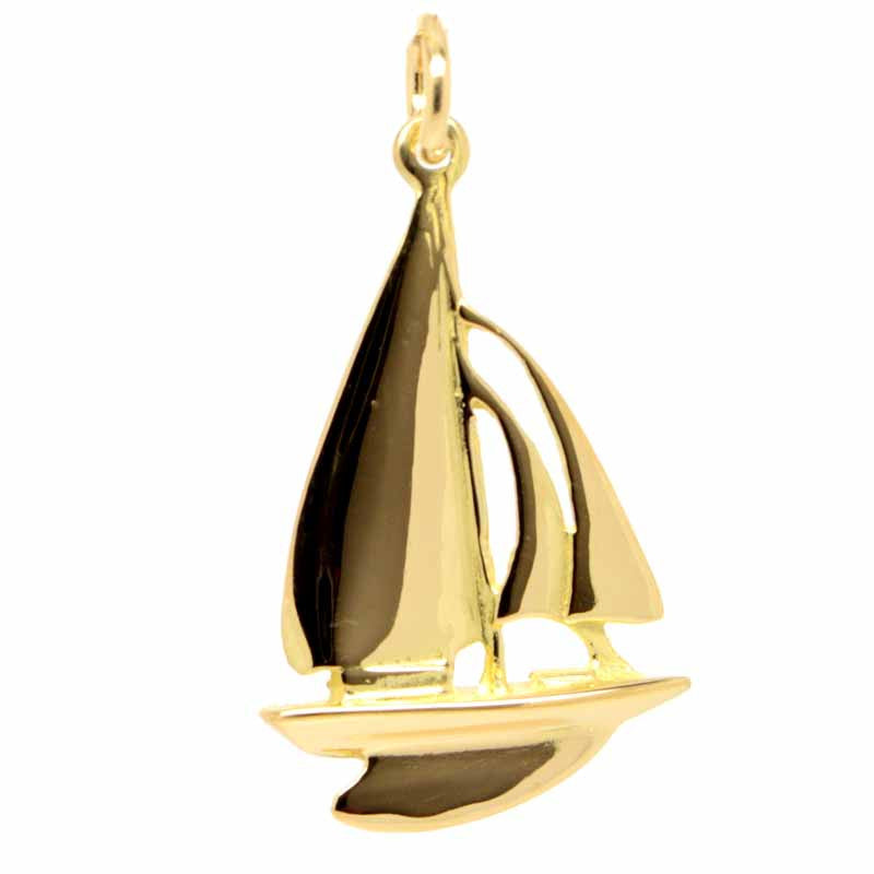 Gold Sailing Boat Yacht Charm - Perfectcharm - 1