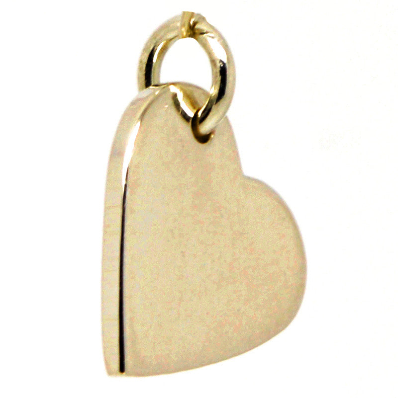 Gold Small Heart Tag Charm - Perfectcharm - 1