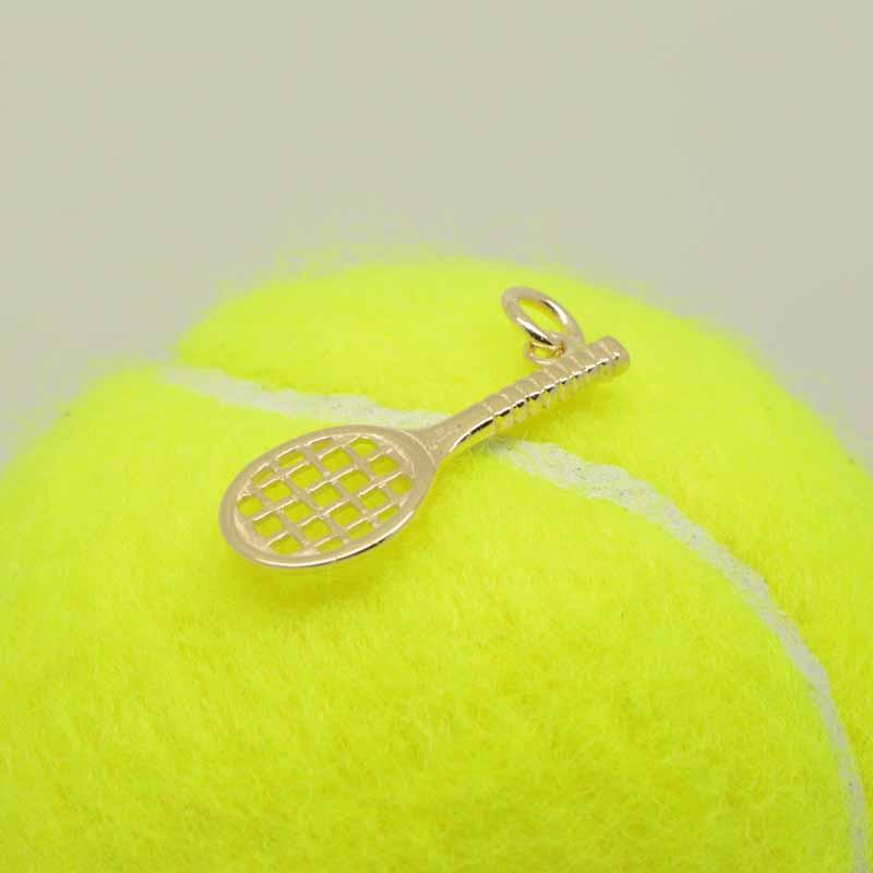 Charm - Gold Tennis Racquet Charm