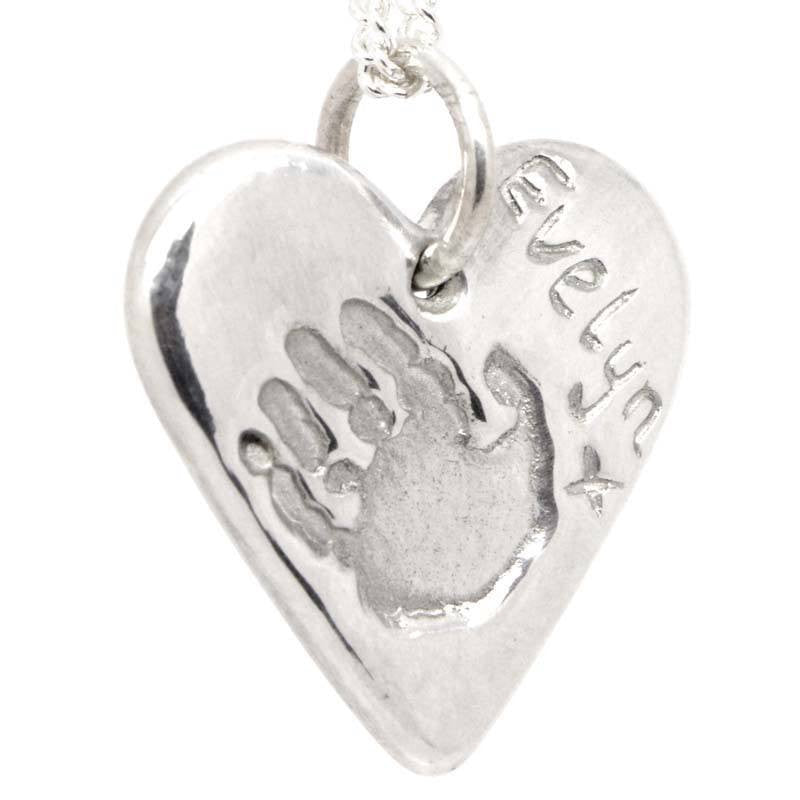 Handprint Heart Charm or Necklace Pendant - Perfectcharm - 2