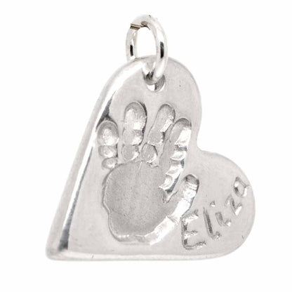 Handprint Heart Charm or Necklace Pendant - Perfectcharm - 1