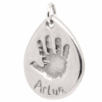 Charm - Handprint Teardrop Charm