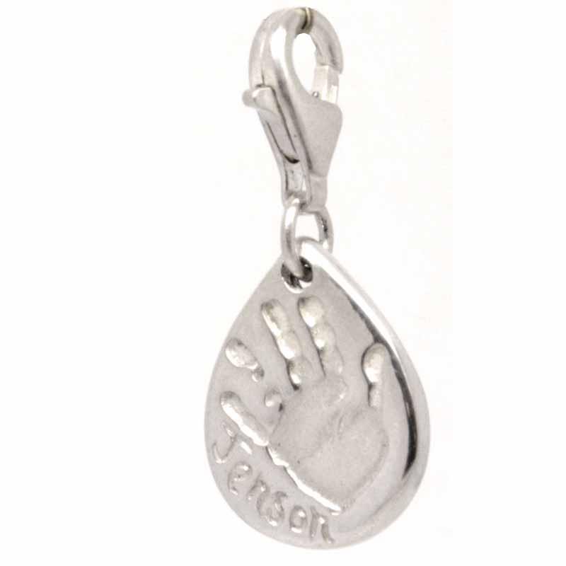 Charm - Handprint Teardrop Charm