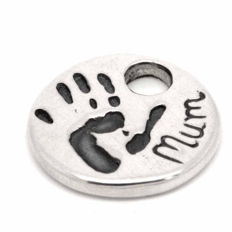 Charm - Handprint Token Bead Charm