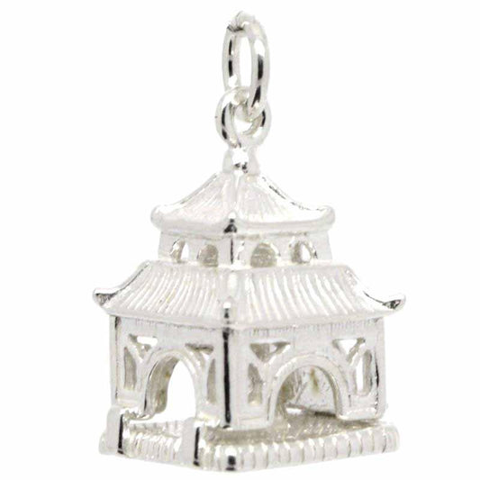 Charm - Silver Buddha In Pagoda Charm