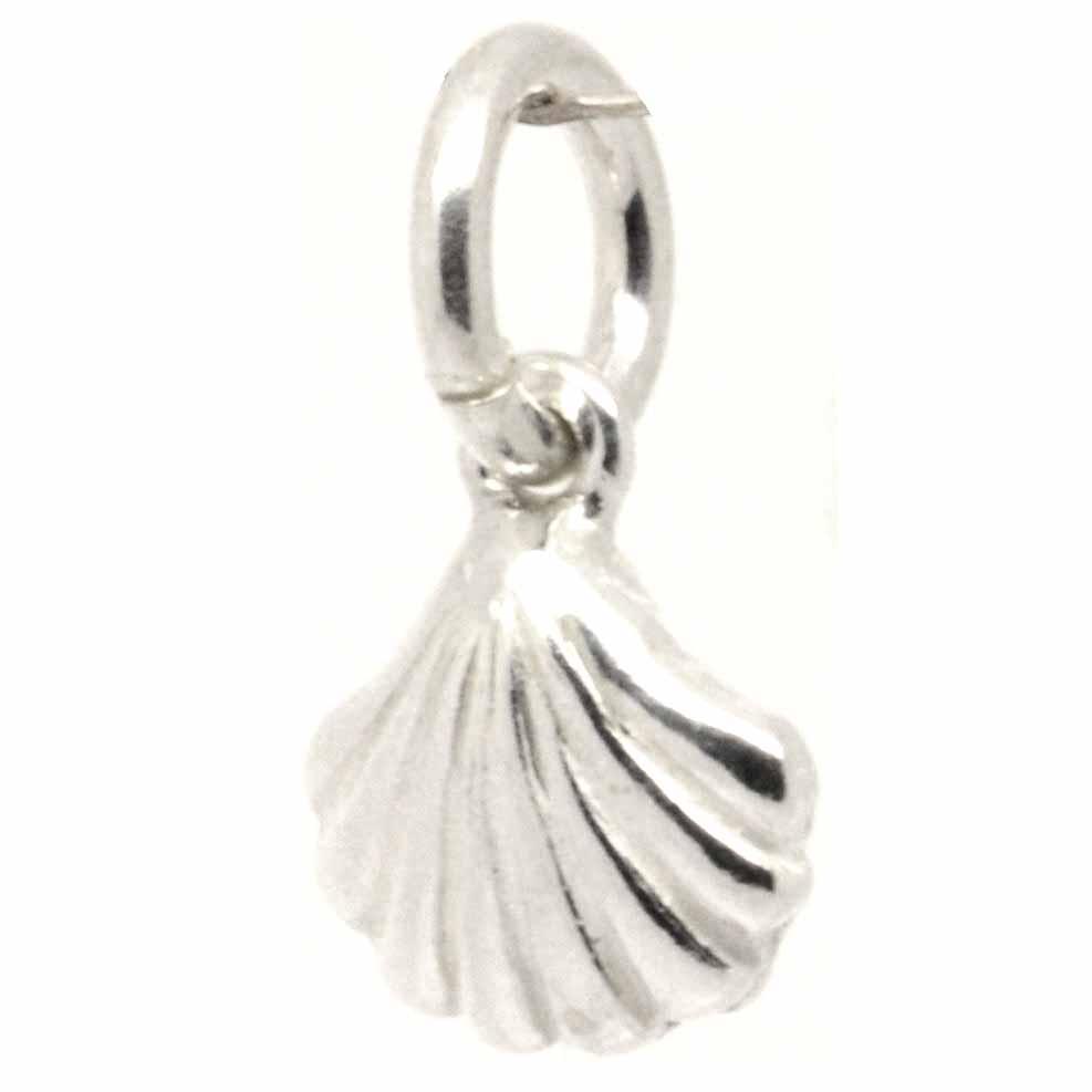 Charm - Silver Cockle Shell Charm Small