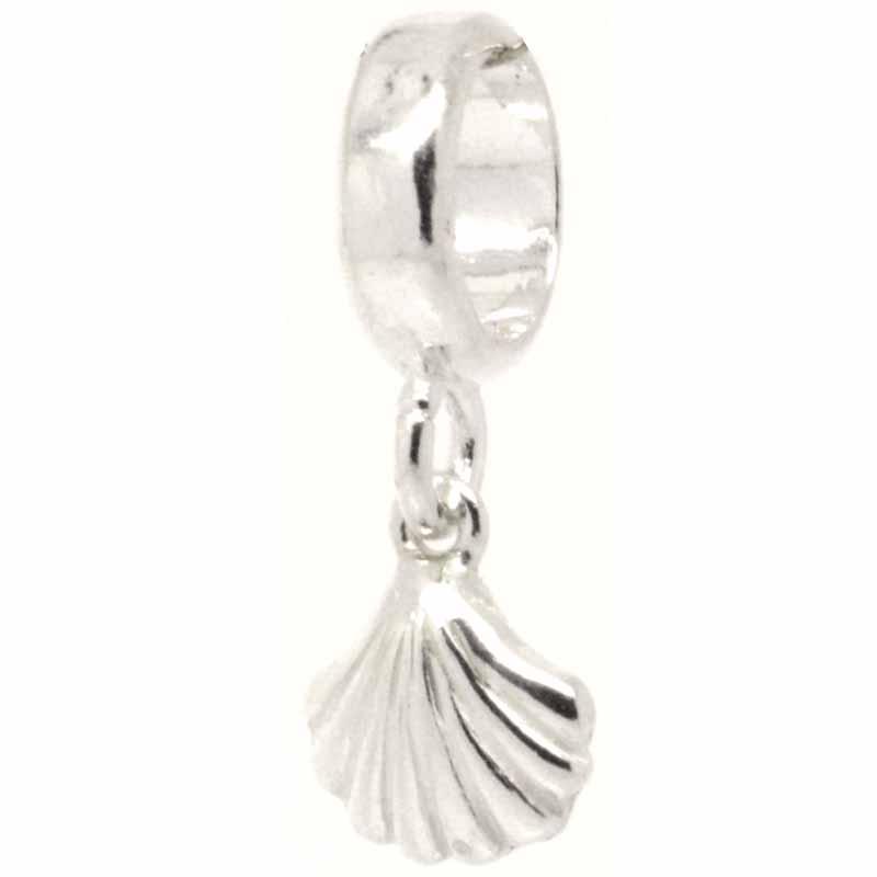 Charm - Silver Cockle Shell Charm Small