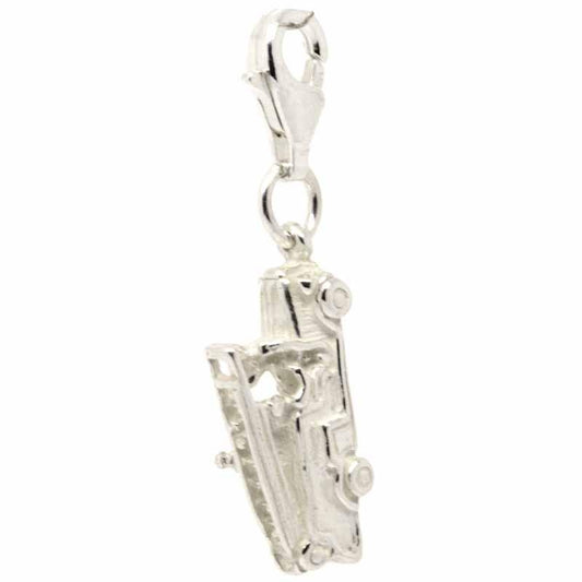 Charm - Silver Fire Engine Charm Old Style