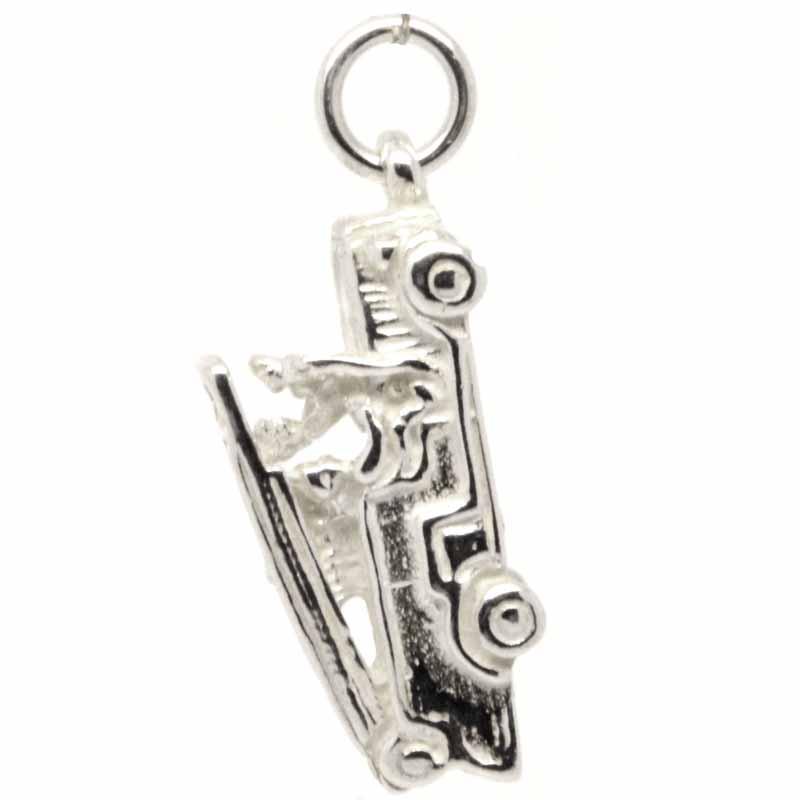 Charm - Silver Fire Engine Charm Old Style