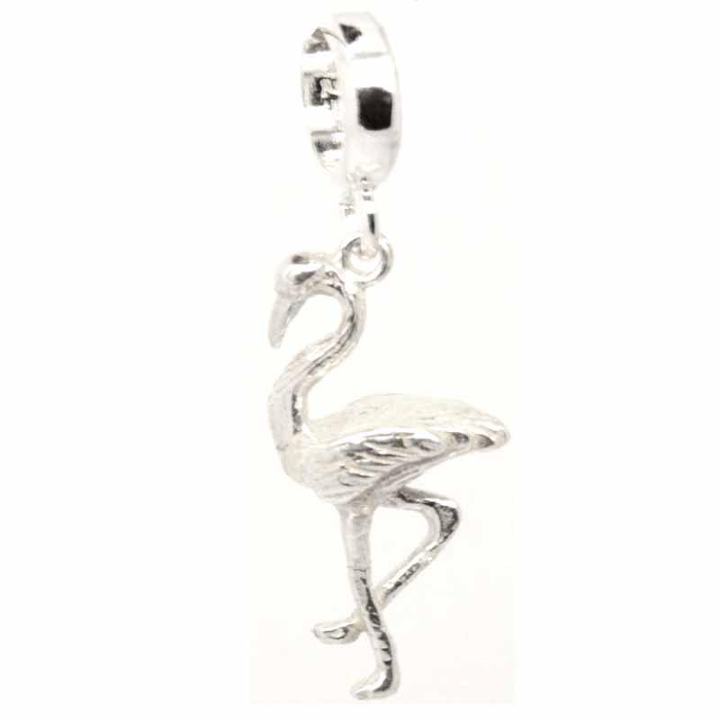 Charm - Silver Flamingo Charm