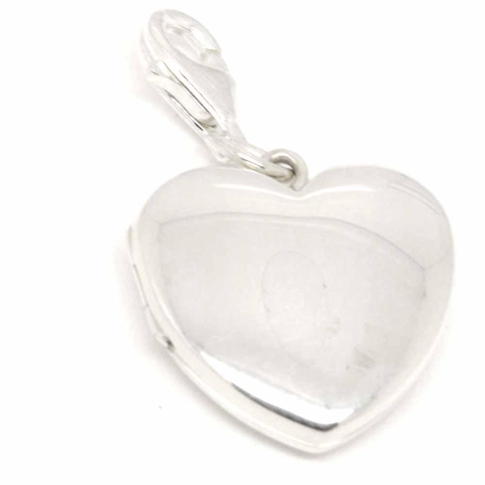 Charm - Silver Locket Large Heart Shaped