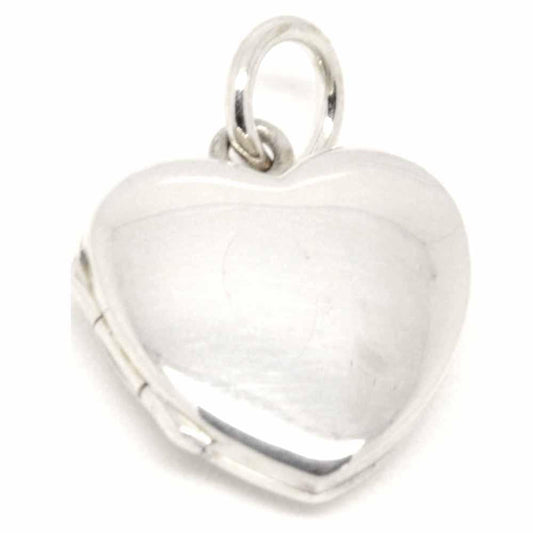 Charm - Silver Locket Small Heart Shaped