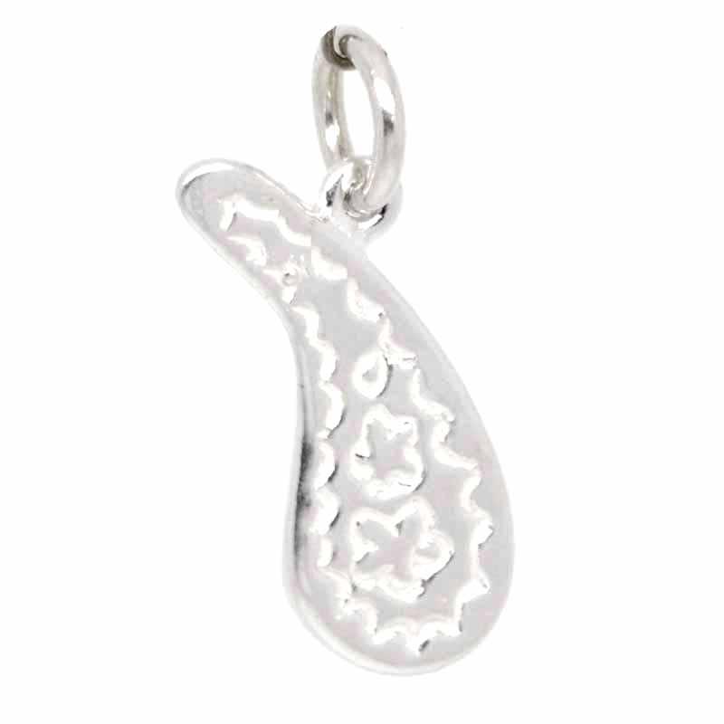 Charm - Silver Paisley Charm