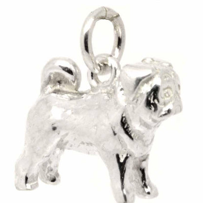 Charm - Silver Pug Dog Charm