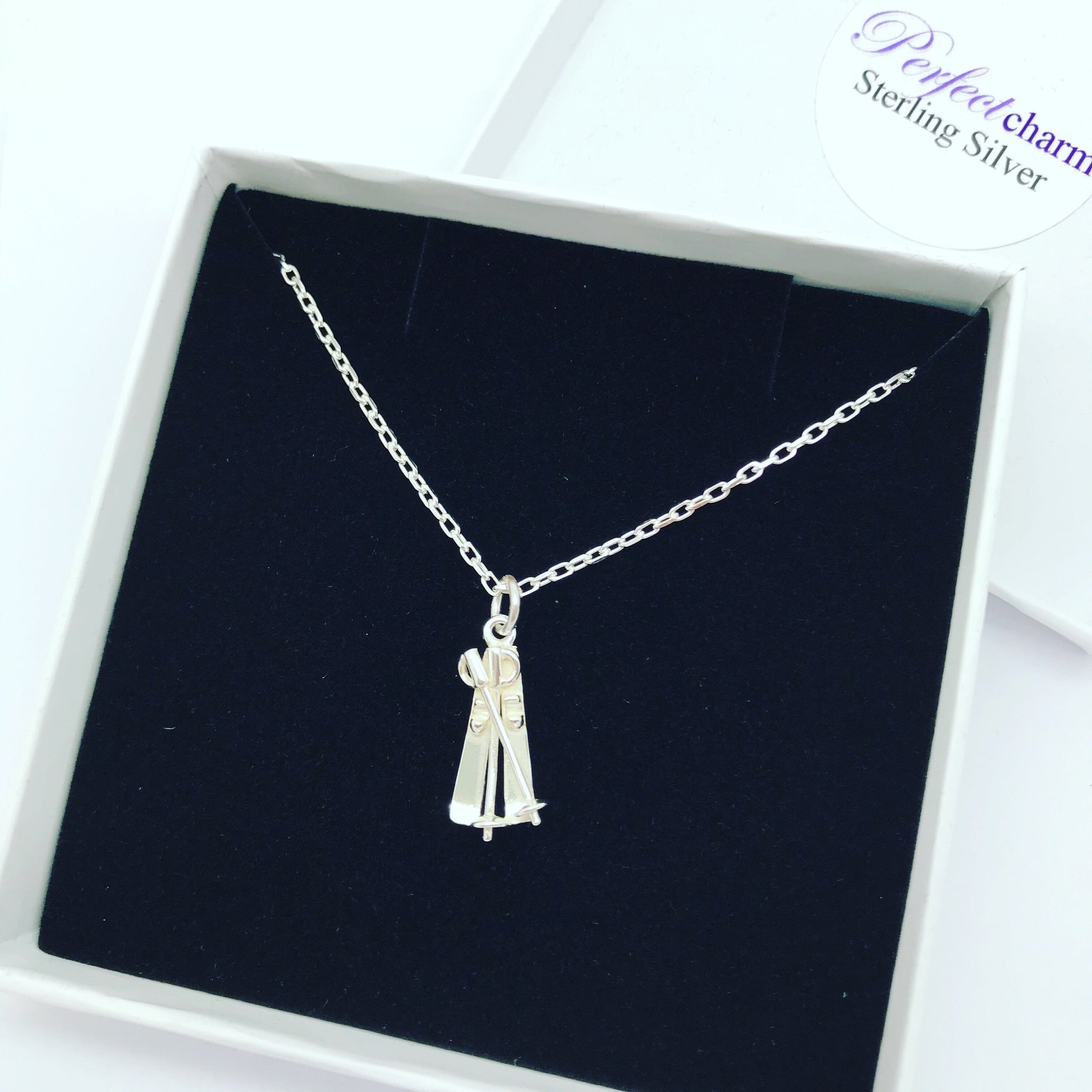 Charm - Silver Skis Charm