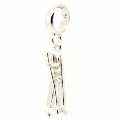 Charm - Silver Skis Charm