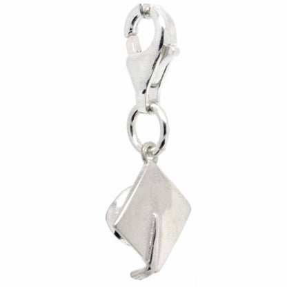 Charm - Silver Small Mortarboard Charm