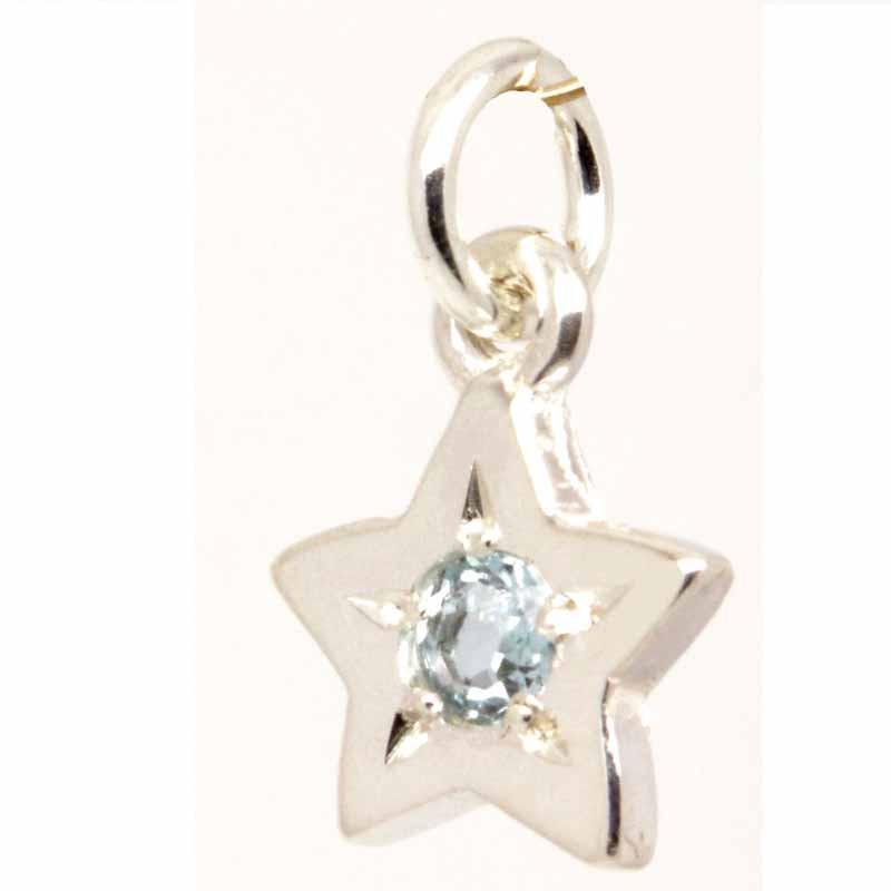 Gold Charm - 9ct Rose Gold Birthstone Star Charm