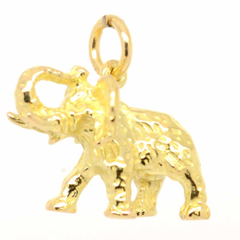 Gold African Elephant Charm - Perfectcharm - 4