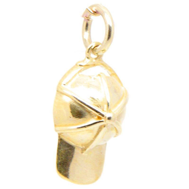 Gold Baseball Cap Charm - Perfectcharm - 1