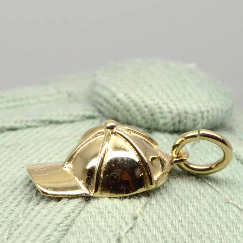 Gold Baseball Cap Charm - Perfectcharm - 4