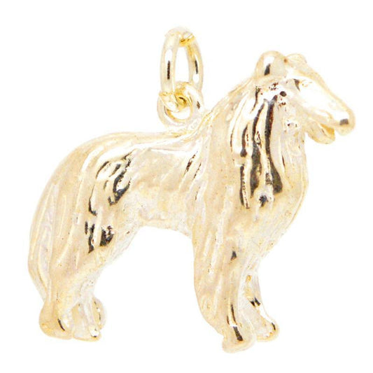 Gold Bearded Collie Dog Charm - Perfectcharm - 1