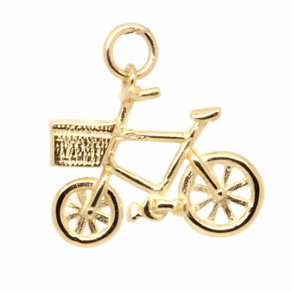 Gold Charm - Gold Bicycle Charm