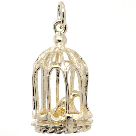 Gold Bird Cage Charm - Perfectcharm - 1